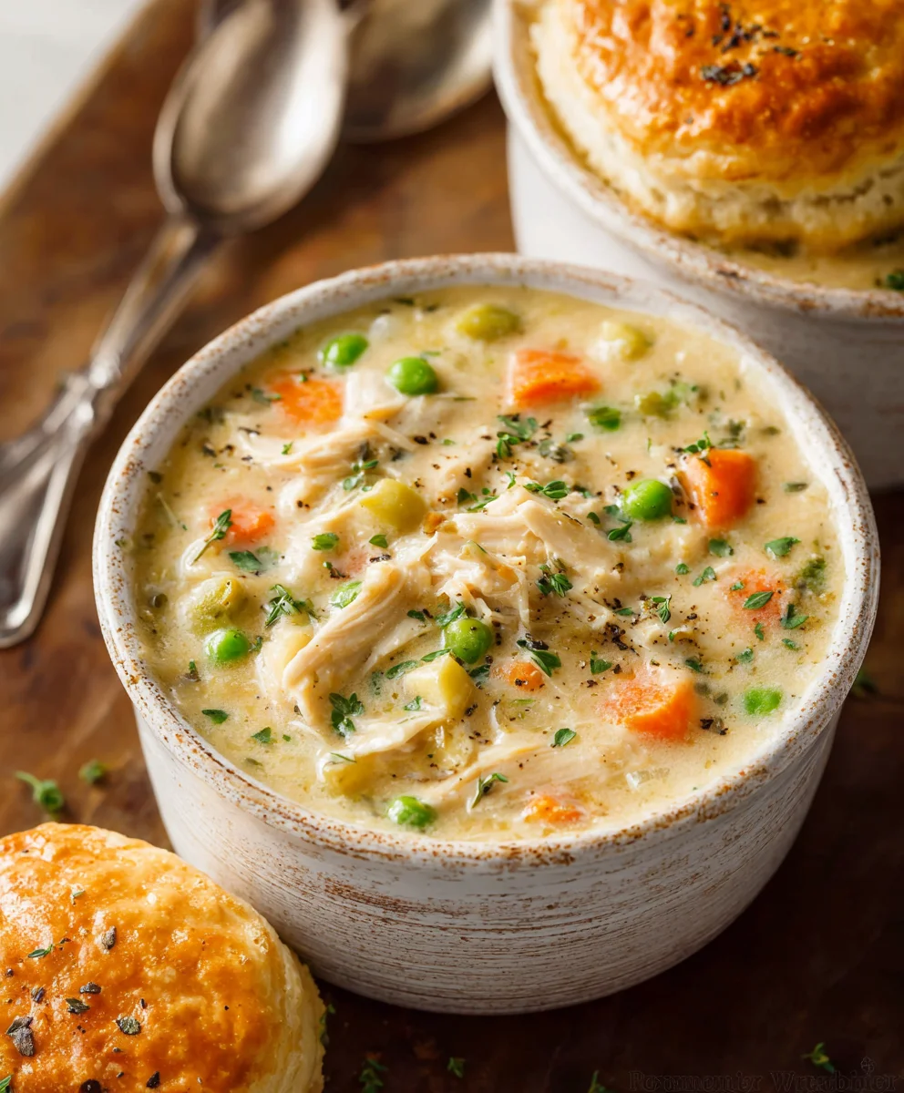 Easy Chicken Pot Pie Soup - Creamy Comfort Food