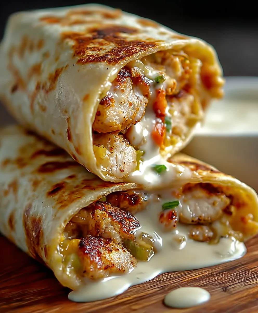 Cheesy Garlic Chicken Wraps Easy Weeknight Meal