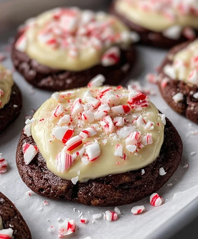 White Chocolate Peppermint Bark Cookies