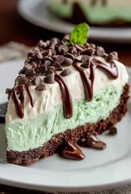 No Bake Mint Chocolate Chip Cheesecake