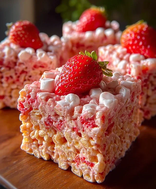 Strawberry Crunch Rice Krispie Treats