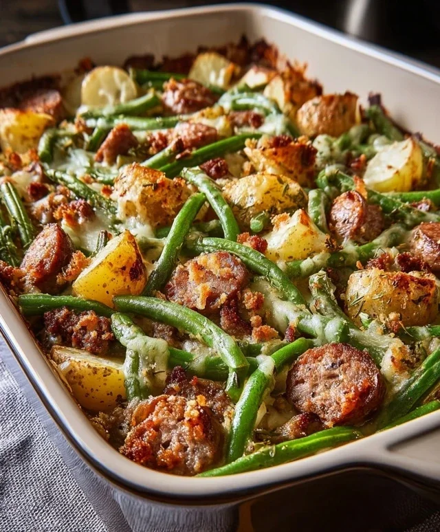 Sausage Green Bean Potato Casserole