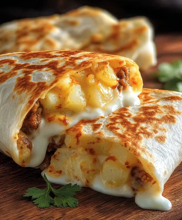 Cheesy Potato Burritos