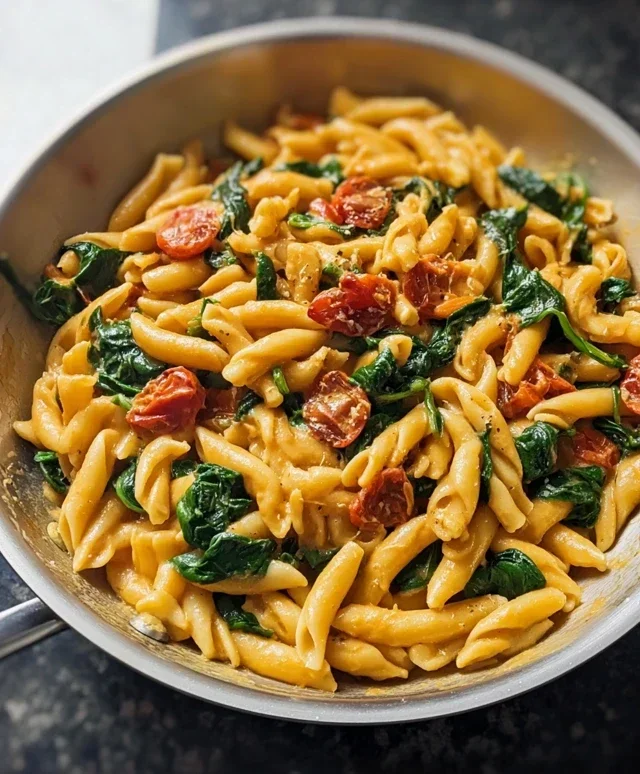 One-Pot Spinach Tomato Pasta