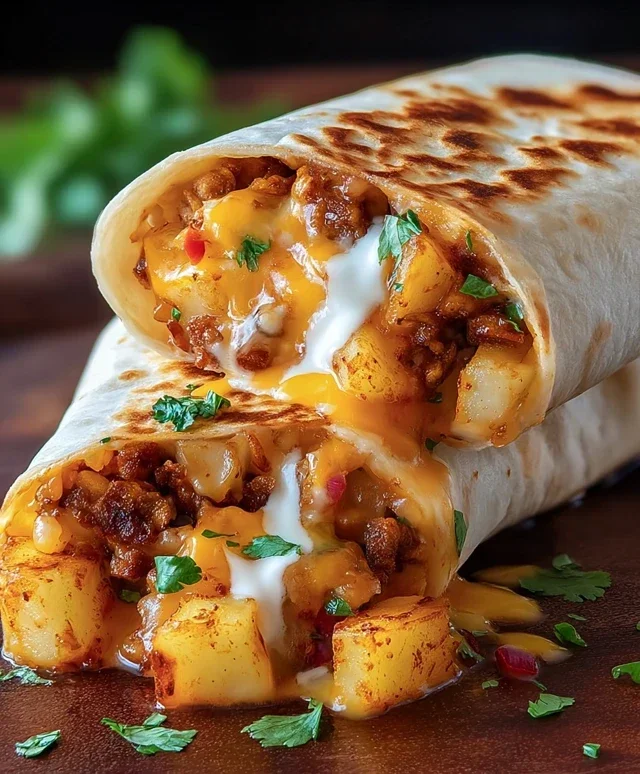 Cheesy Potato Burritos
