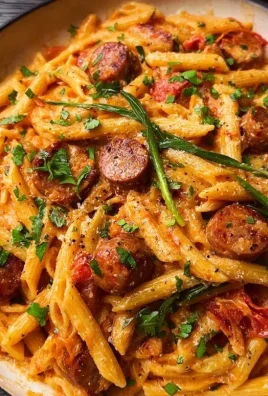 One Pot Creamy Cajun Sausage Pasta (30-Minutes)