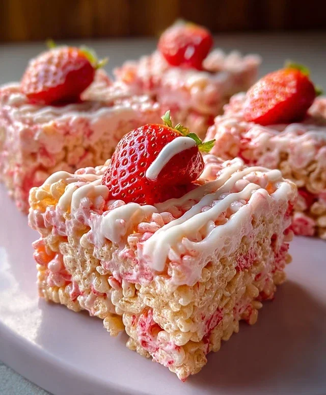Strawberry Crunch Rice Krispie Treats