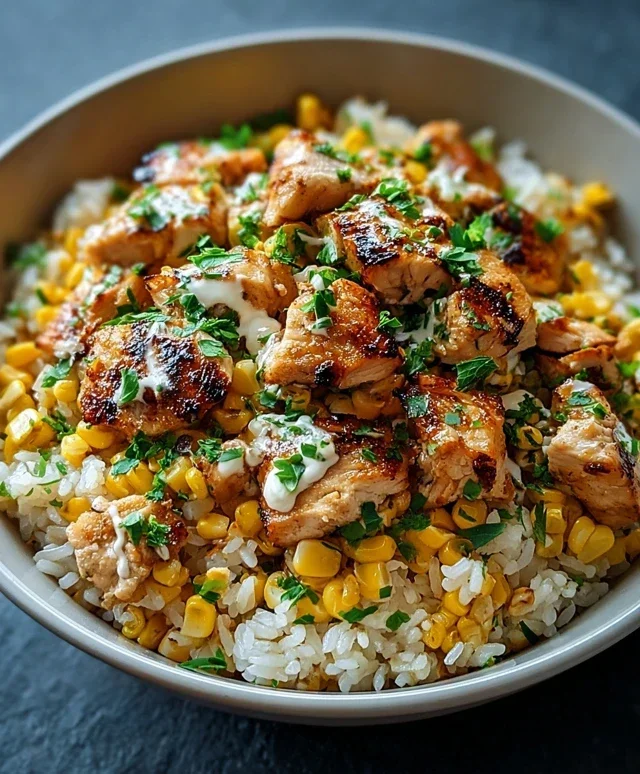 Street Corn Chicken Rice Bowl Recipe