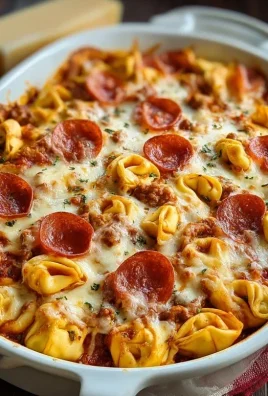 Cheese Tortellini Beef Beef Pepperoni Pizza Casserole
