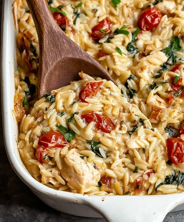 Orzo Tuscan Chicken Bake