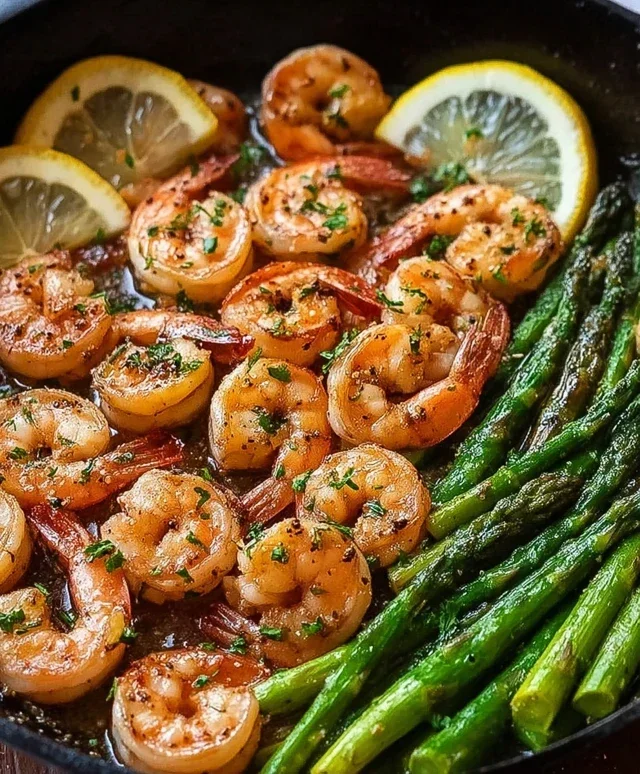 Lemon Garlic Shrimp and Asparagus (20-Minutes)