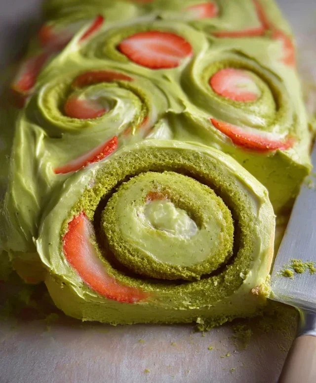 Strawberry Matcha Latte Rolls